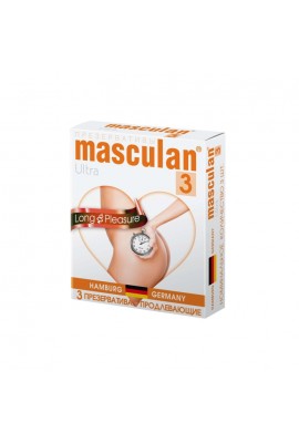 Презервативы Masculan Ultra 3, продлевающие (Long Pleasure), 3 шт
